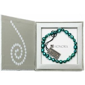 Honora Green Beaded Bracelet with Lustrous Finish